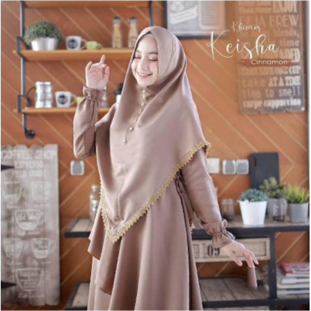 Gamis Terbaru Set Syari Baju Gamis Remaja Polos Busui Kekinian Import  Modern Wanita 2021 Lebaran