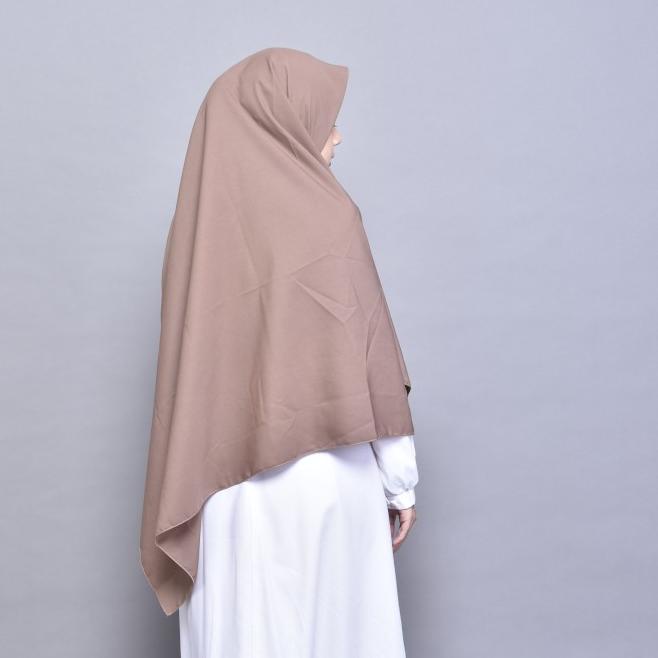 ➧ Jilbab Segi Empat Jumbo Syari 140 x 140 Bahan Wolfis Hijab Segi Empat Syar'i Kerudung Murah Grosir
