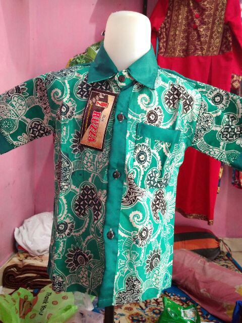 Ruzza Grosir Batik Kemeja Anak Ukuran 0-5 Tahun Hem Random (min 5pcs) Murah