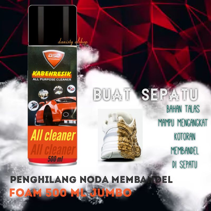 all purphose cleaner/DSC 500 mili atasi noda kuning/sepatu/sofa/jok kulit/interior plafon mobil