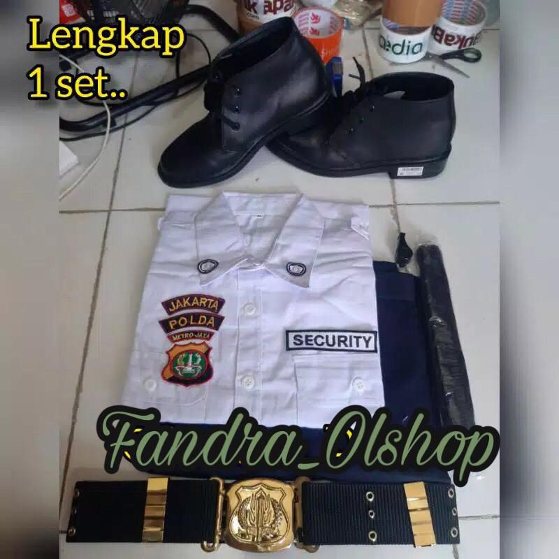 Baju Seragam PDH Satpam Security Lengkap Sepatu. Kualitas Terbaik 