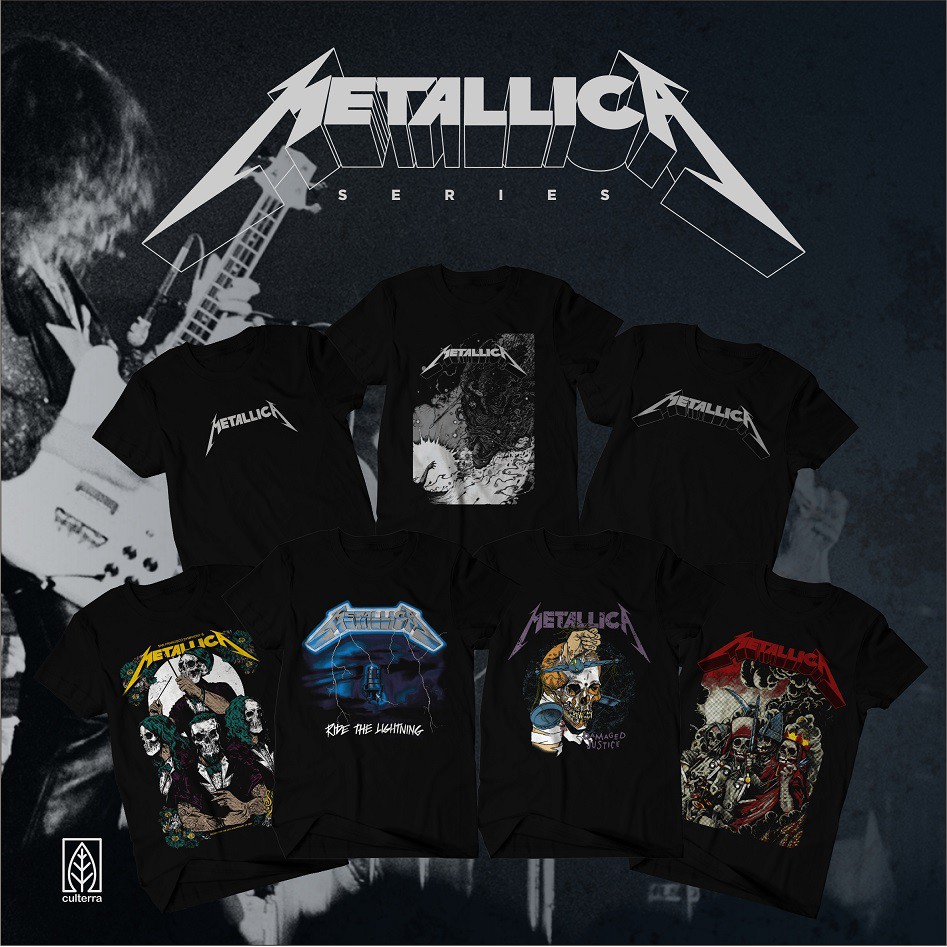 BAND METALICA SERIES KAOS BAND / KAOS METALICA SERIES / METALICA / BAJU MUSIK METAL ROCK KAOS METALI