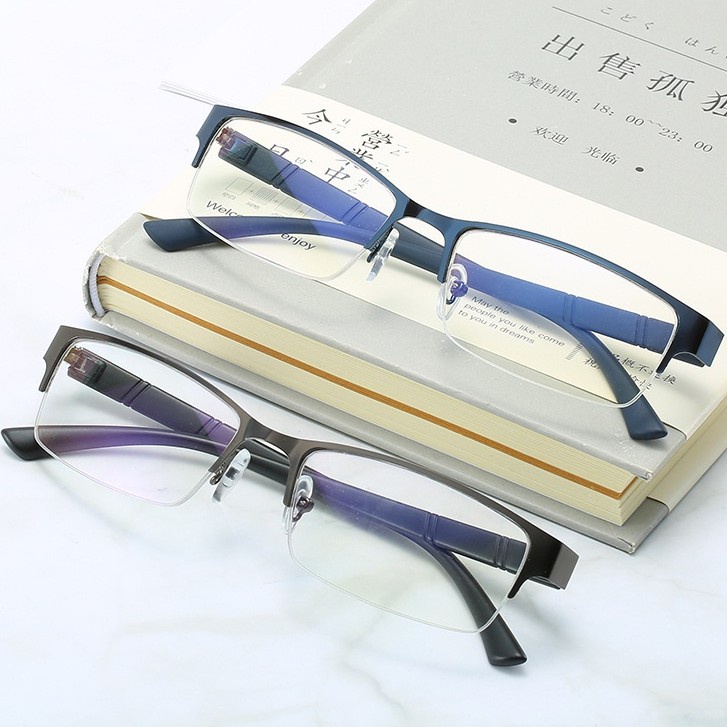 【0-500°Kacamata Myopia Anti Radiasi Model Power Lensa Bulat Untuk Pria