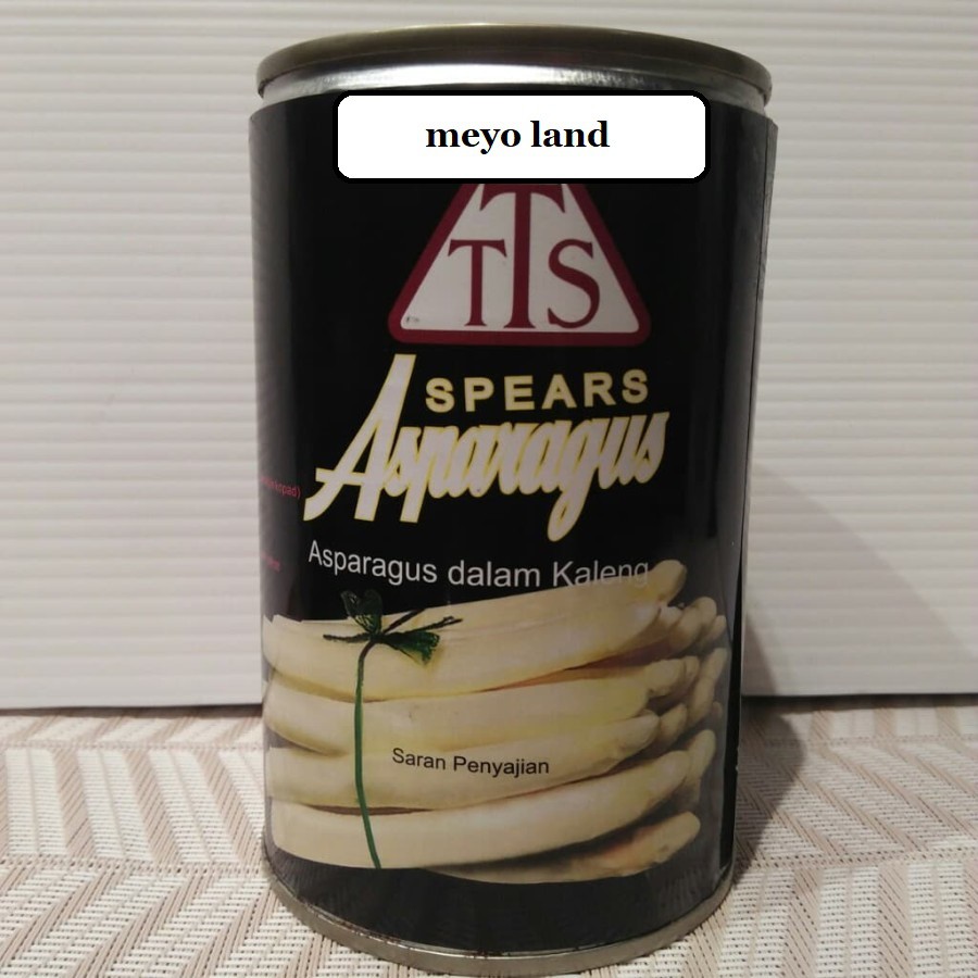 

ASPARAGUS SPEARS 430 gr panjang dalam kaleng canned kupas spear Larutan Garam