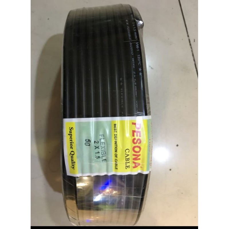 kabel serabut 2x1,5 mm kabel hitam serabut