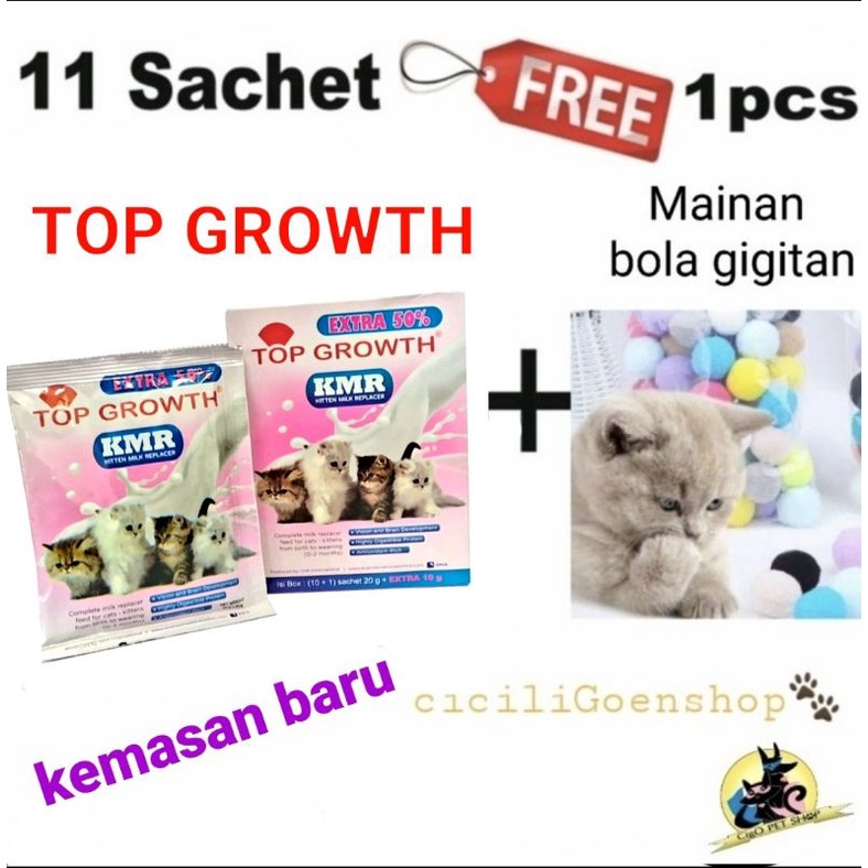 TOP GROWTH Susu bayi Kucing Sachet 30gr Kitten Baby Cat Milk 30 gram