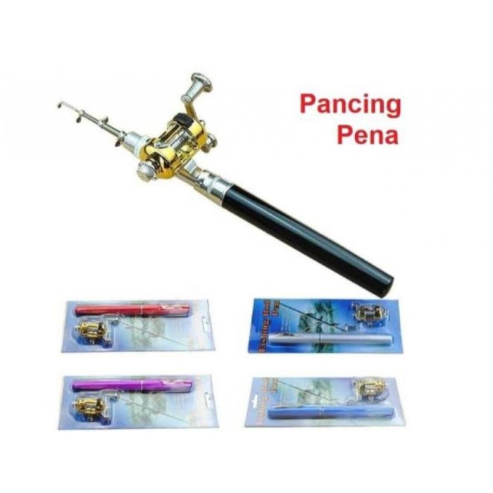 Pancingan Pulpen Mini Fishing Rod Pen Joran Pancing Pulpen Pancingan -