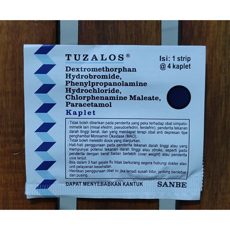 Jual Tuzalos Kaplet Strip Obat Flu Demam Bersin Bersin Hidung