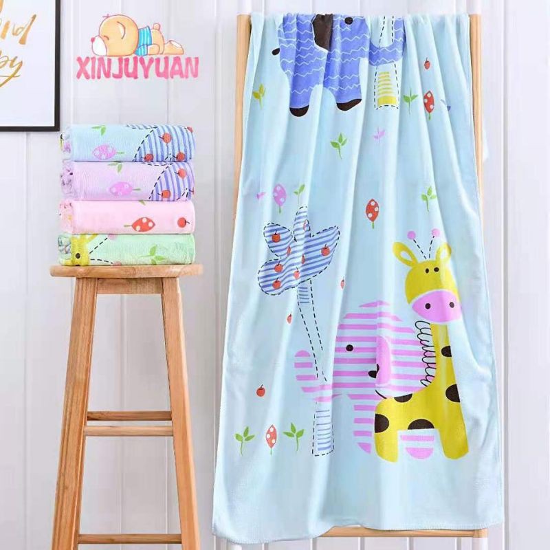 Handuk Bayi Microfiber Warna Xinyuan Size 50 x100 / 60 × 120 Warna Muda