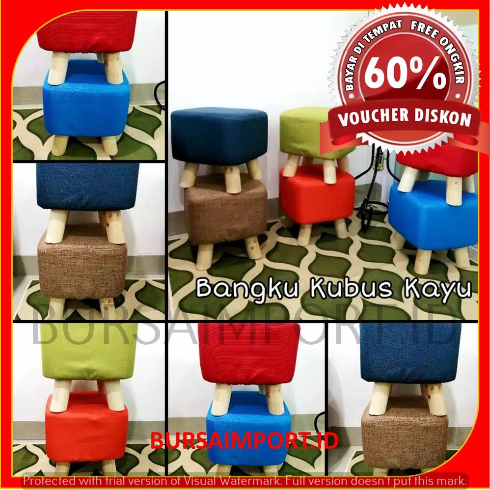 Stool Bangku Kayu Kubus kursi Kayu kursi Dekorasi | Shopee Indonesia