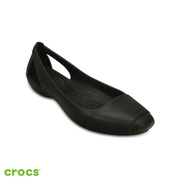 Crocs Sienna Flat Woman / Sandal Crocs Wanita / Fashion Wanita / Sandal Tahan Air / Sandal Fashion Korea - Black 202811-001