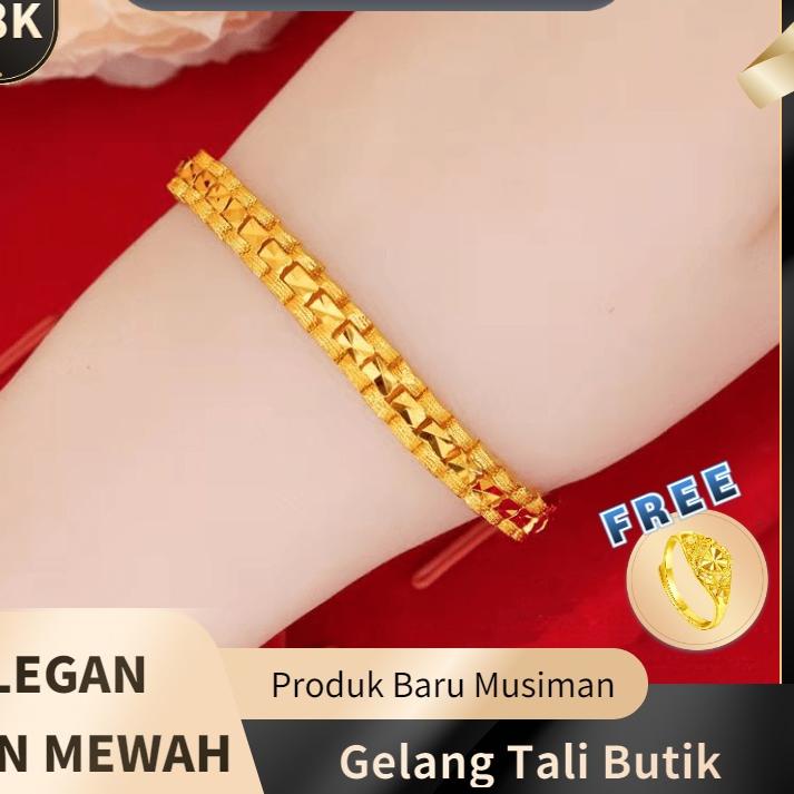 Harga TERMURAAH.. Gelang Wanita Emas Hong Kong Produk Baru Gelang Bunga Hadiah Pernikahan
