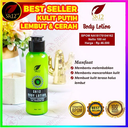 LOTION PEMUTIH KULIT CERAH LEMBUT BPOM / WHITENING BODY LOTION SR12 / LOTION PENCERAH AMAN &amp; ALAMI