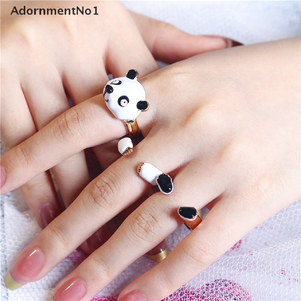 (AdornmentNo1) 3pcs / set Cincin Metal Kombinasi Desain Panda 2022 Beijing