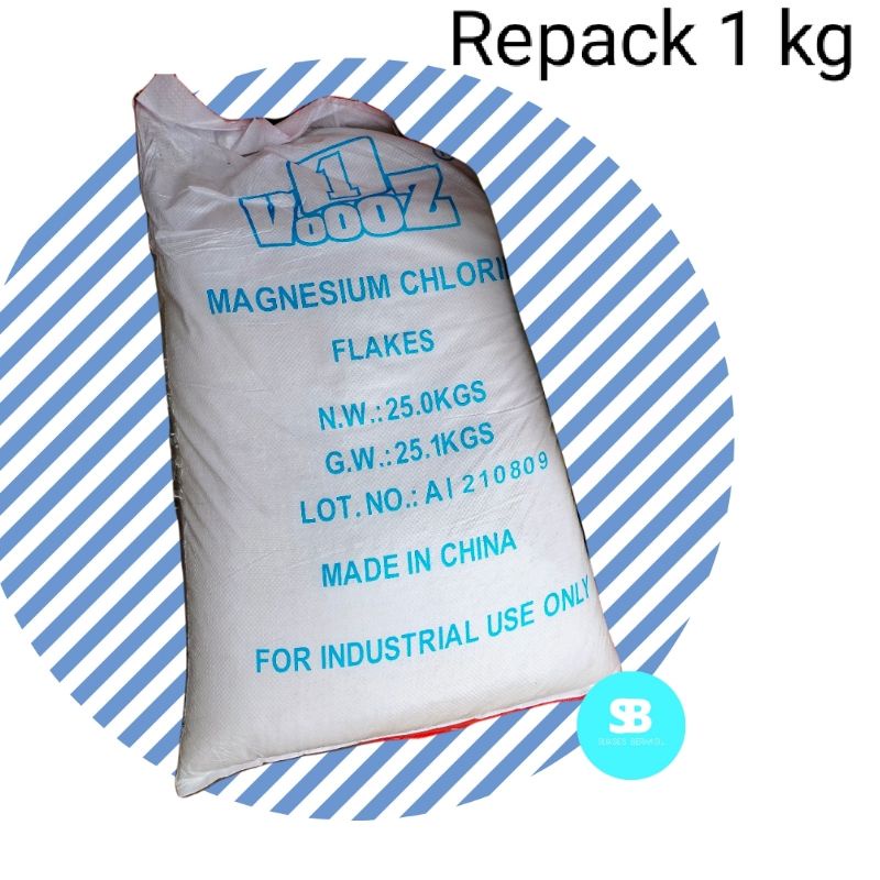 Mgcl / Mgcl2 / Magnesium Chloride Flakes / Repack 1 Kg