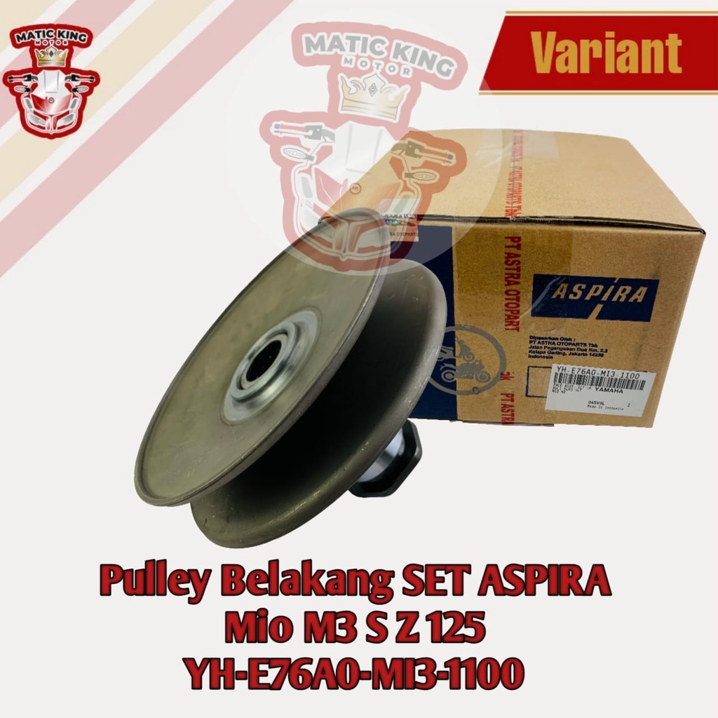 Pully Pulley Puli Belakang Yamaha Mio Fino X Ride Nouvo Soul GT FreeGo M3 S Z Sporty Smile Karburator Injeksi 110 115 125 ASLI ASPIRA OTOPART YH-E76A0-MIJ-1100