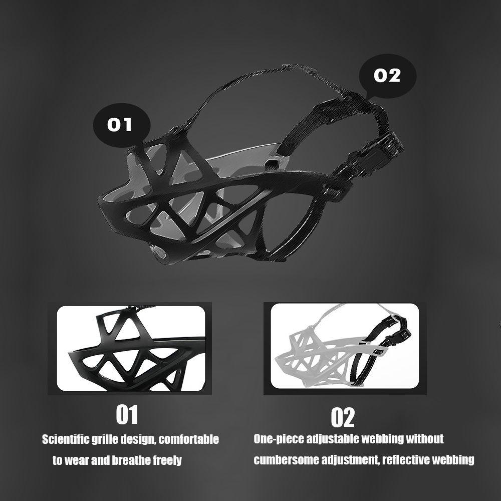 Suyo Muzzle / Brongsong Penutup Mulut Anjing Peliharaan Adjustable Breathable Motif Kotak-Kotak