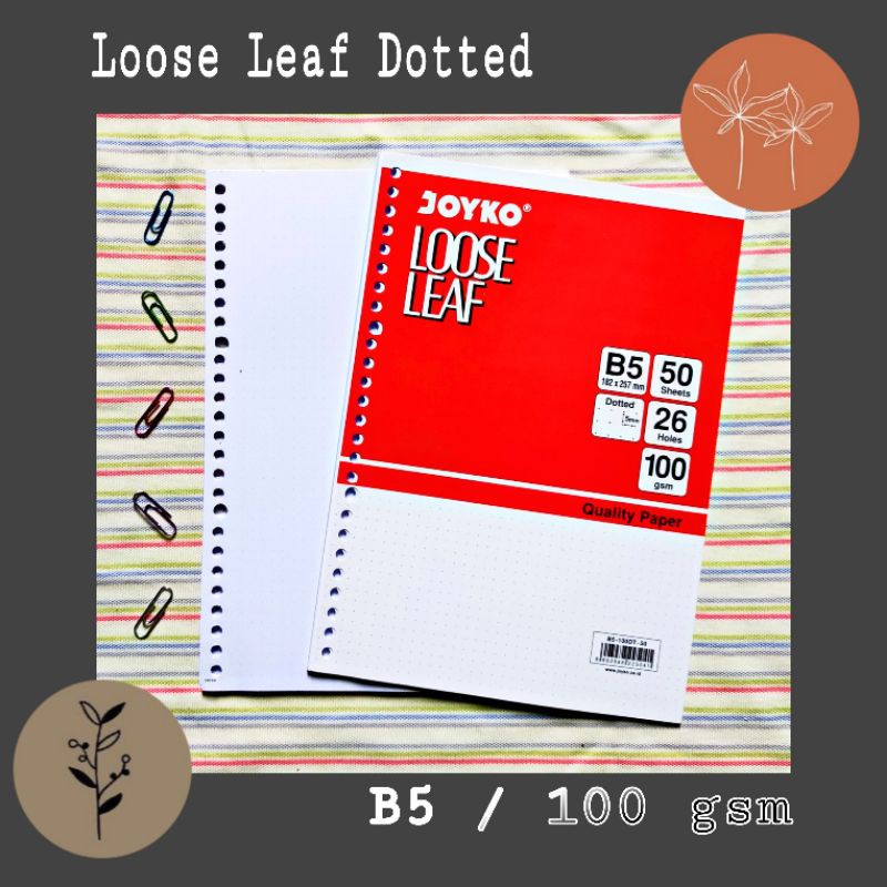 

Joyko Loose Leaf Dotted B5 | 100gsm | 50 Lembar