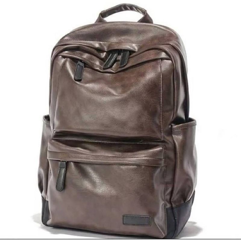 RANSEL BACKPACK TAS HITAM KULIT SEKOLAH KERJA KULIAH TRAVEL RENANG UNTUK BAJU RANSEL  PRIA WANITA COWOK CEWEK TERJANGKAU