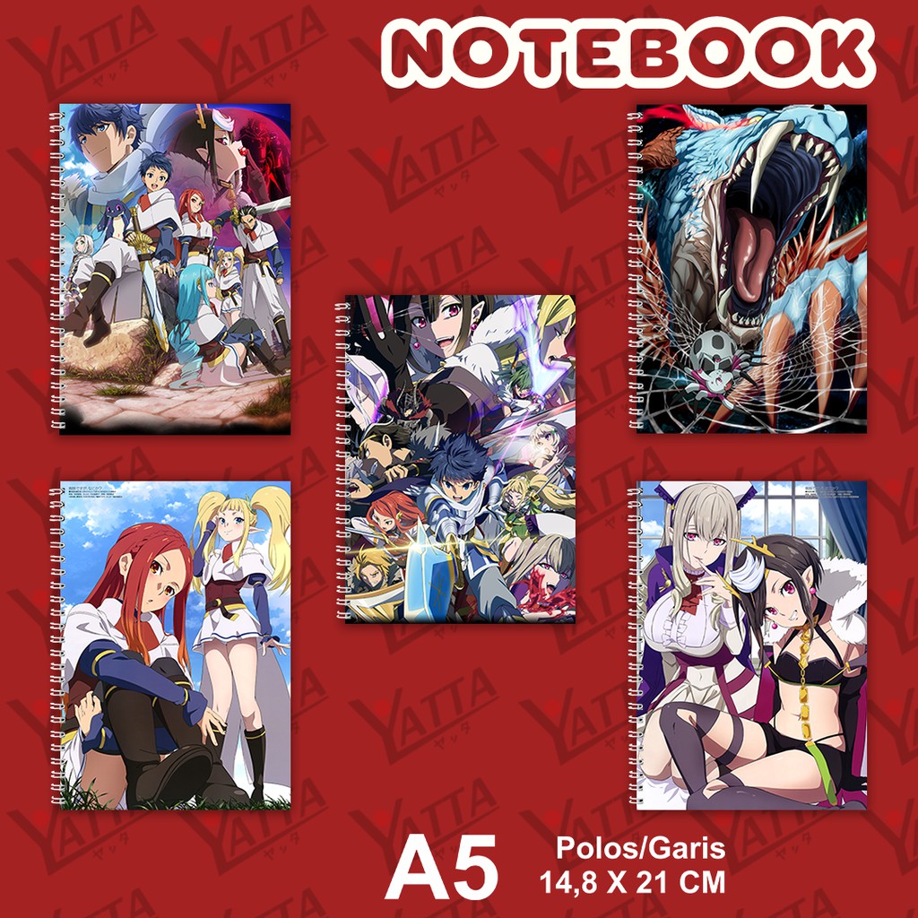 

Notebook Anime ukuran A5 14,6 cm x 21 cm Kumo Desu ga Nani ka