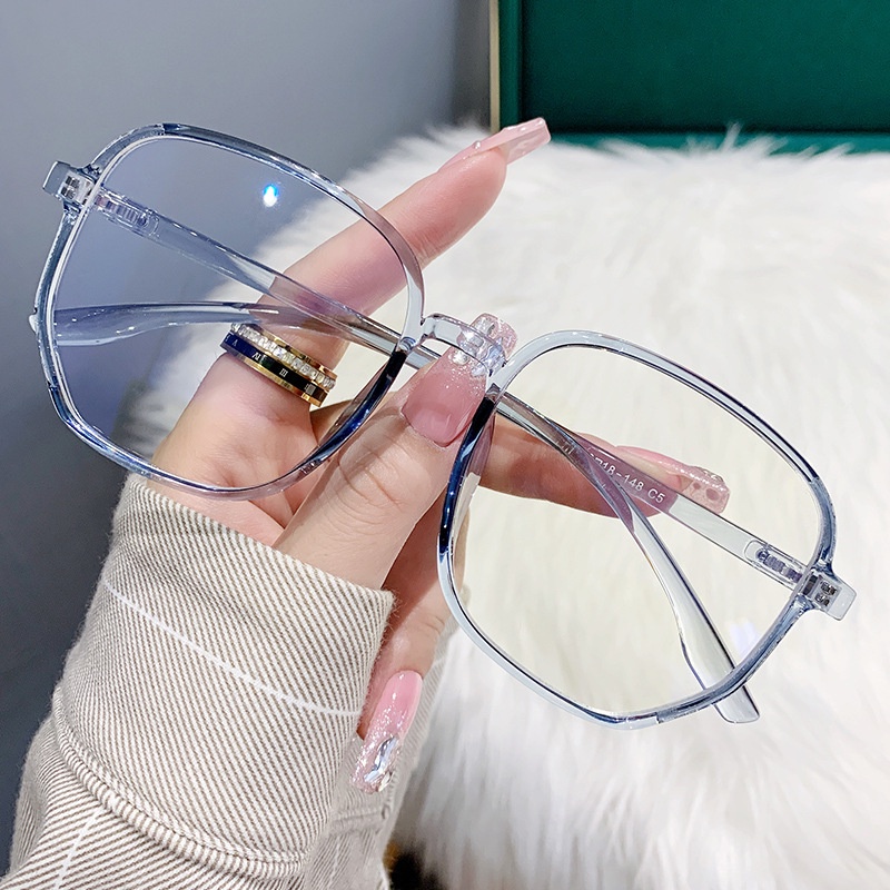 Kacamata Polygonal anti blue light Gaya Eropa Dan Amerika Untuk Wanita