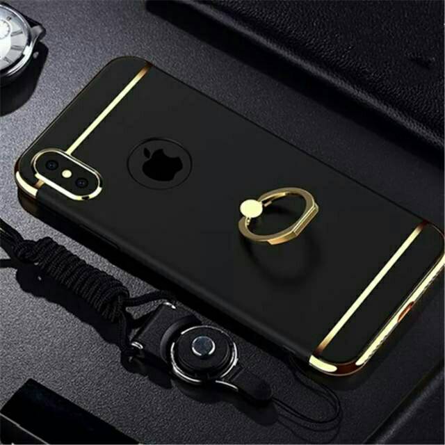 Case Samsung a30s A50s A20 A30 A50 Hard plating 3 in 1 With iring stand case hardcase