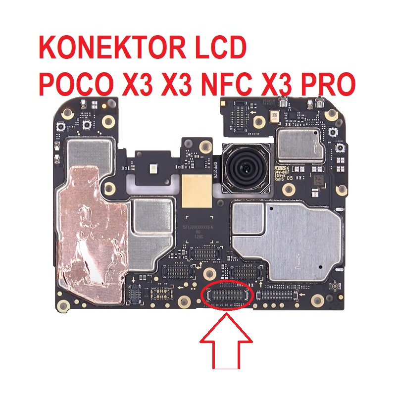 KONEKTOR LCD POCO X3 POCO X3 NFC POCO X3 PRO 40 PIN FPC LCD CONNECTOR