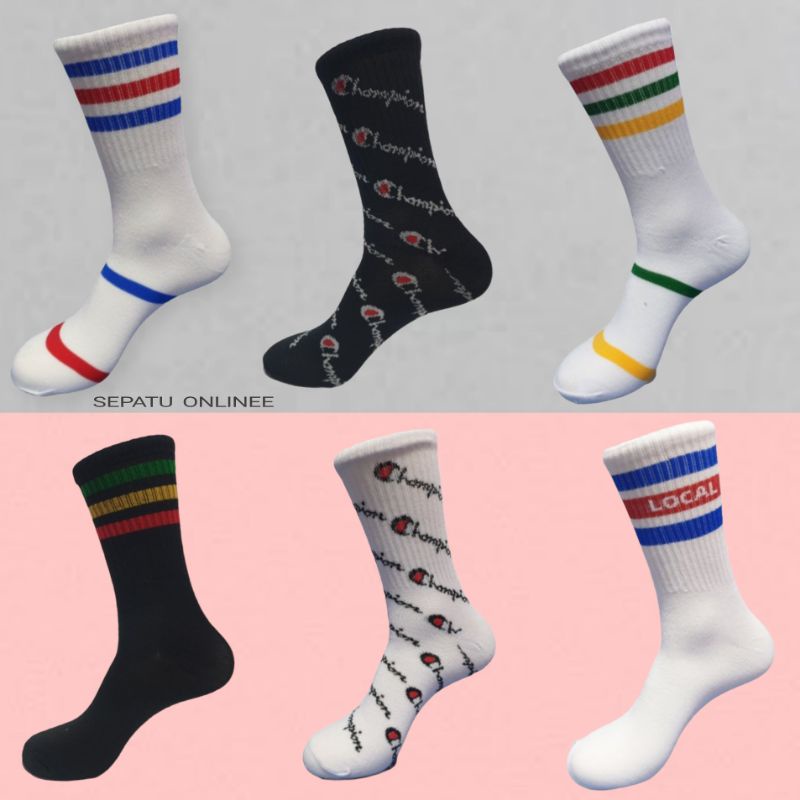 Sepatu Campuss Semesta Black White Low & High Original Not Compass-Kaos kaki
