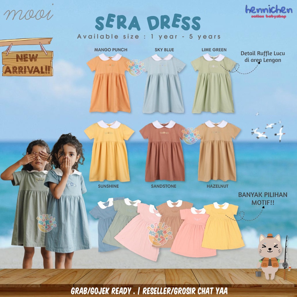 PROMO 7.7 PROMO BAJU LEBARAN MURAH MOOI SERA DRESS - DRESS ANAK PEREMPUAN DRESS BAYI DRESS IMLEK BORDIR 1-5 tahun