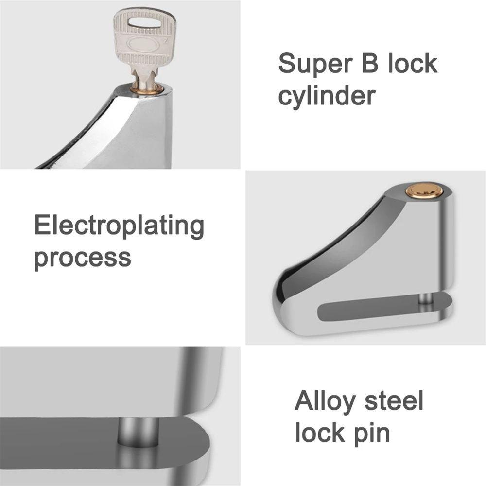 Lanfy Kunci Rem Cakram Bersepeda Tahan Lama Perlengkapan Sepeda Keamanan Roda Skateboard Kokoh Skuter Listrik Sepeda Lock