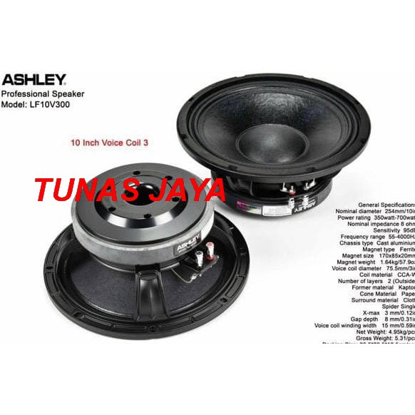 Speaker Ashley 10 inch LF10V300 LF 10 V300 LF 10V300 Original Voice