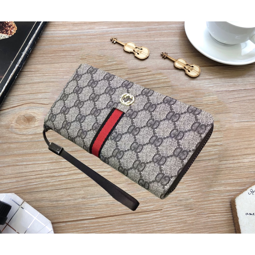 BJ31587 - GRAY/KHAKI - DOMPET PANJANG IMPORT TAS WANITA FASHION IMPORT MODIS ELEGAN TERMURAH TERLARIS TERBARU BAGSTORE JAKARTA TAS BATAM LT1587