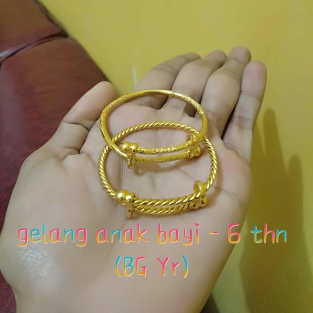 Gelang anak lapis emas pilih mau yg mana tulis di catatan atau chat