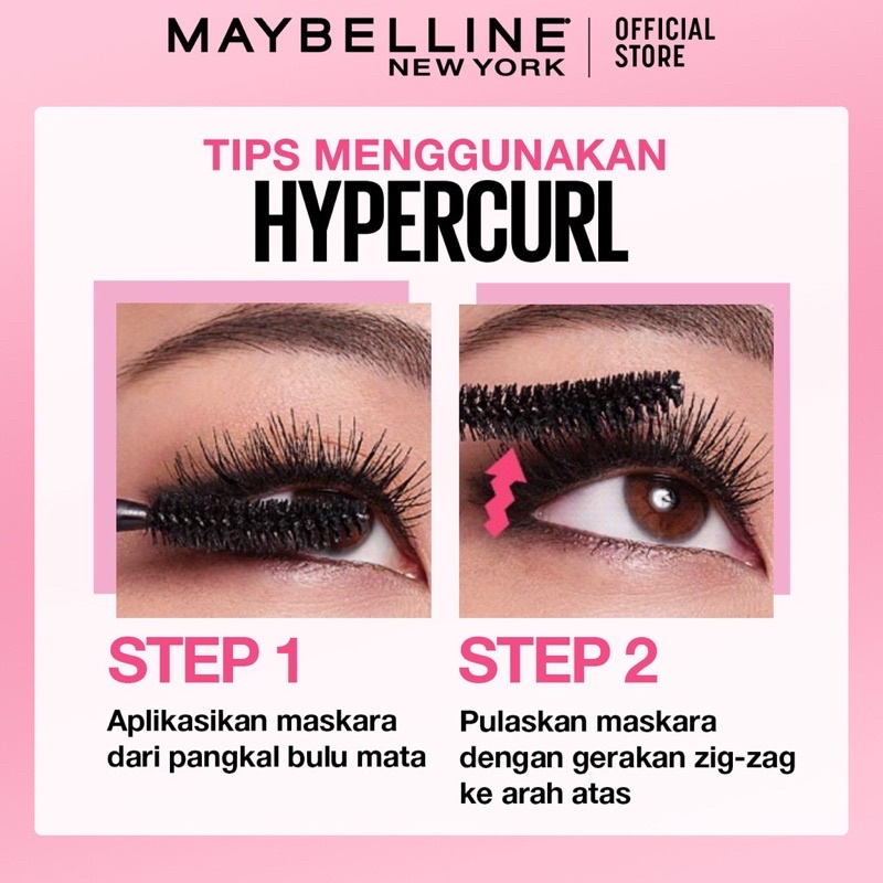 Maybelline Volume Express Hypercurl Waterproof Mascara Make Up - Black