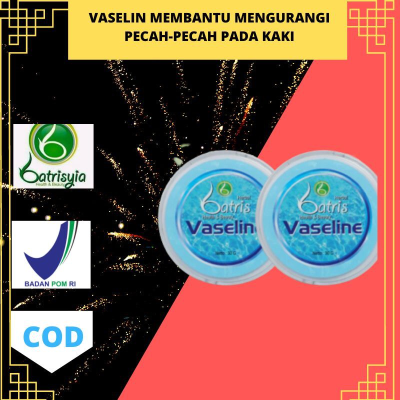 VASELINE VASELIN KAKI PECAH2 BODY LOTION PETROLEUM JELLY KRIM PELEMBAB 12GR 30GR BATRISYIA HERBAL