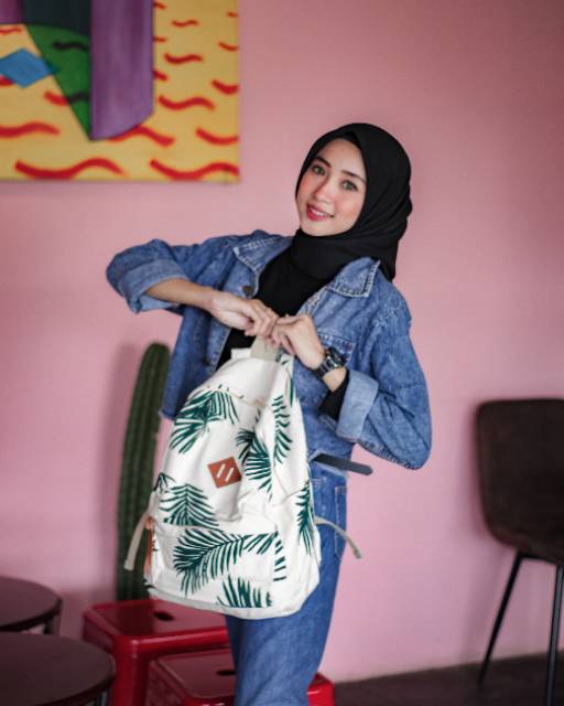 BACKPACK PALEM // taskanvasbdg - tas kanvas - tas ransel wanita - tas wanita - tas lucu - tas cewek