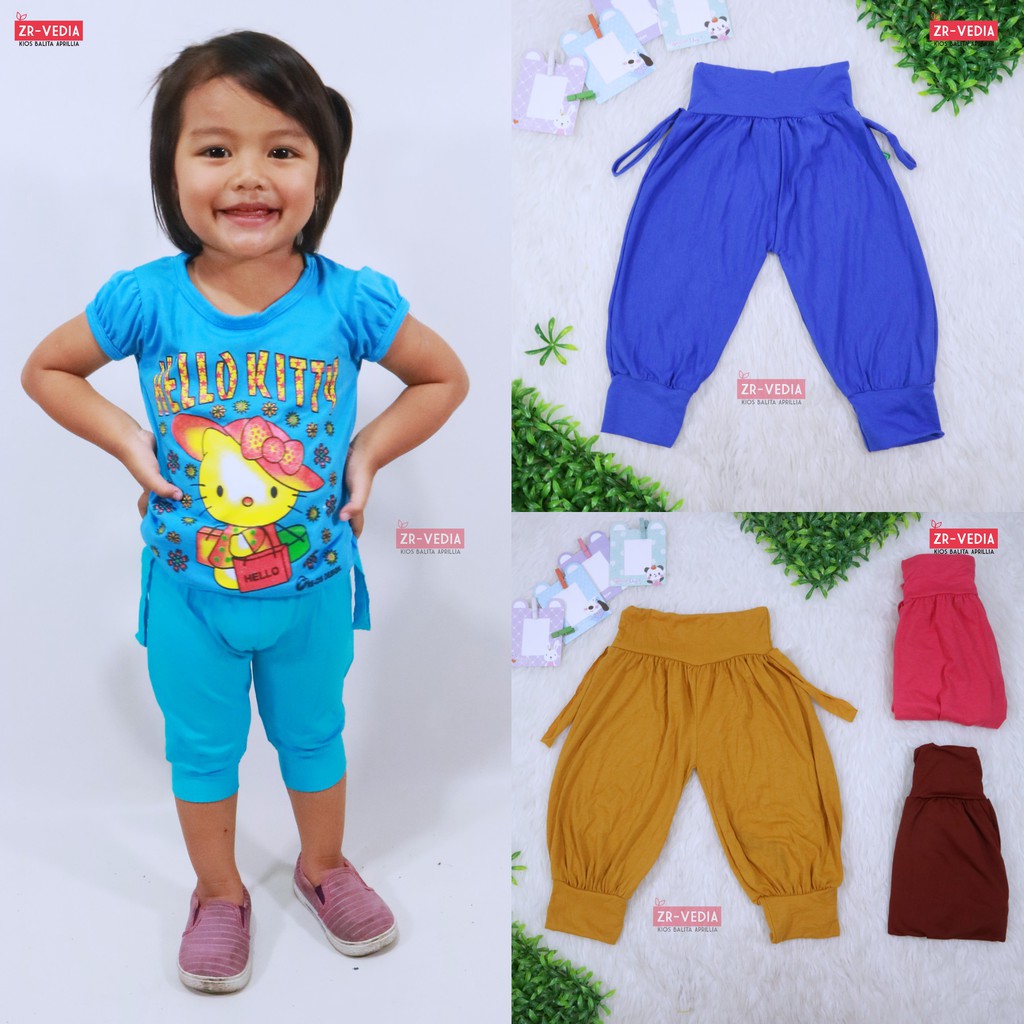 Aladin Polos uk 2-3 Tahun / Celana Anak Perempuan Panjang Harian Pants Kids Murah Adem Motif Polos