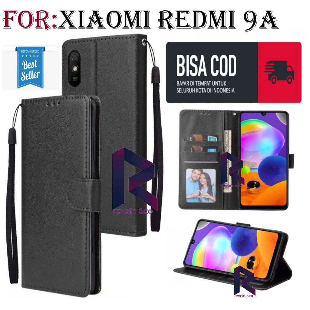 XIAOMI REDMI 9A CASE FLIP WALLET LEATHER KULIT PREMIUM SARUNG BUKA TUTUP FLIP CASE XIAOMI REDMI 9A