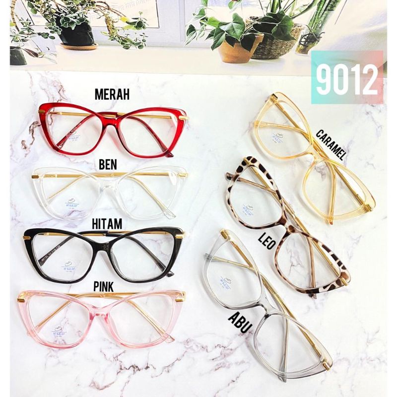 kacamata wanita cat Eye minus dan normal frame 9012