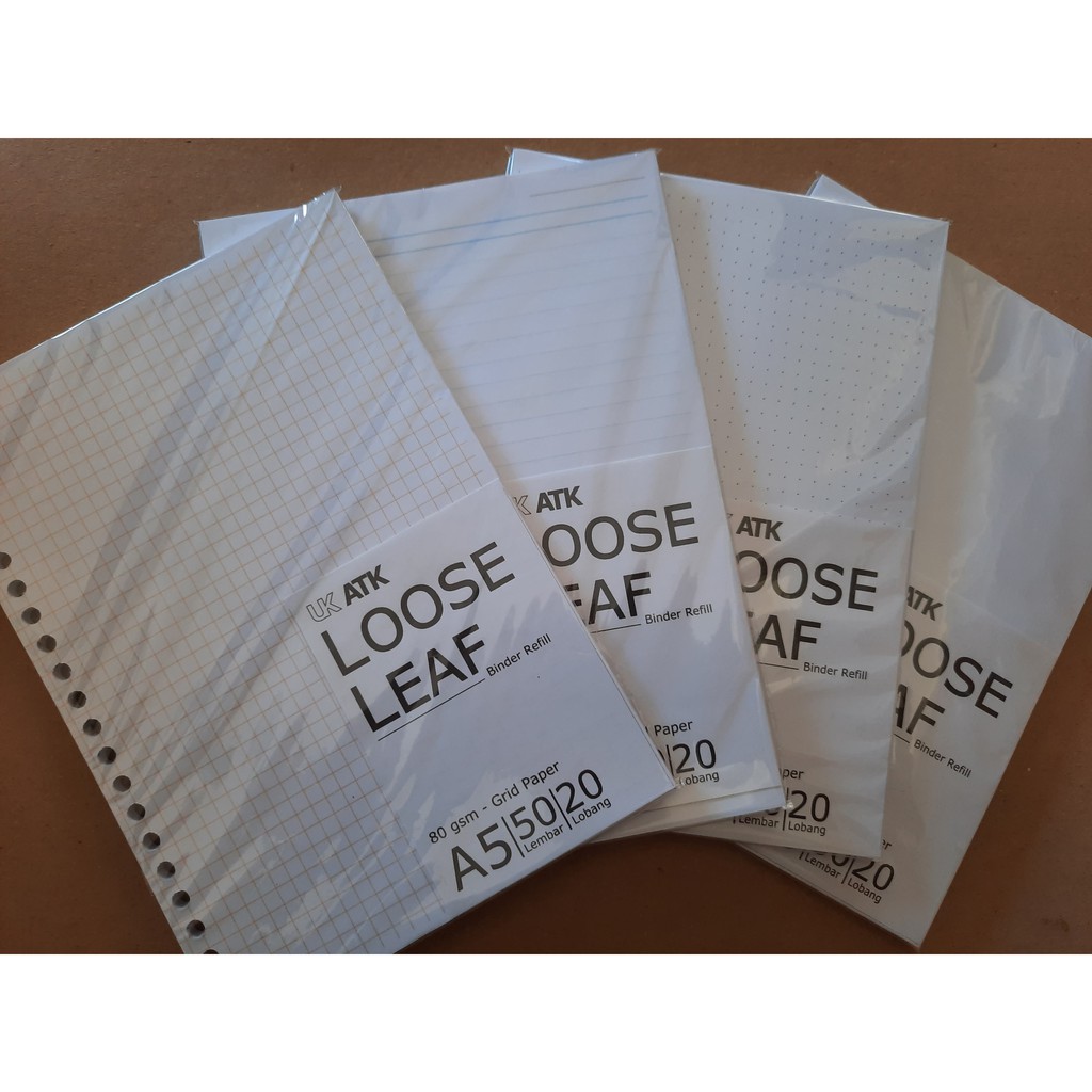 

Loose Leaf A5 - 80gsm - 50 Lembar - Putih