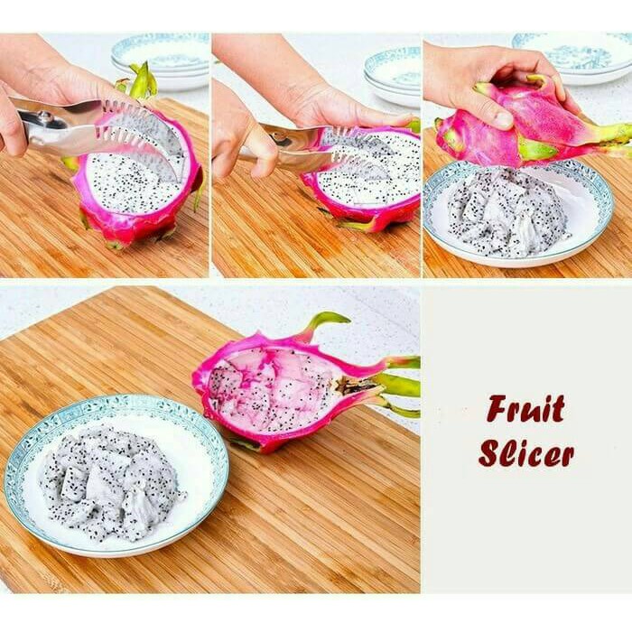 NA - pisau buah / pisau&amp;penjepit buah / fruit slicer / pisau semangka