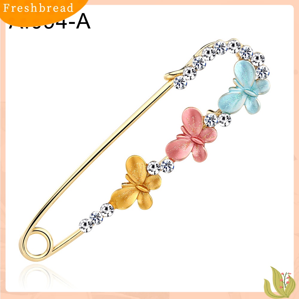 Terlaris Women Girl Colorful Butterfly Rhinestone Epoxy Brooch Pin Lapel Costume Jewelry