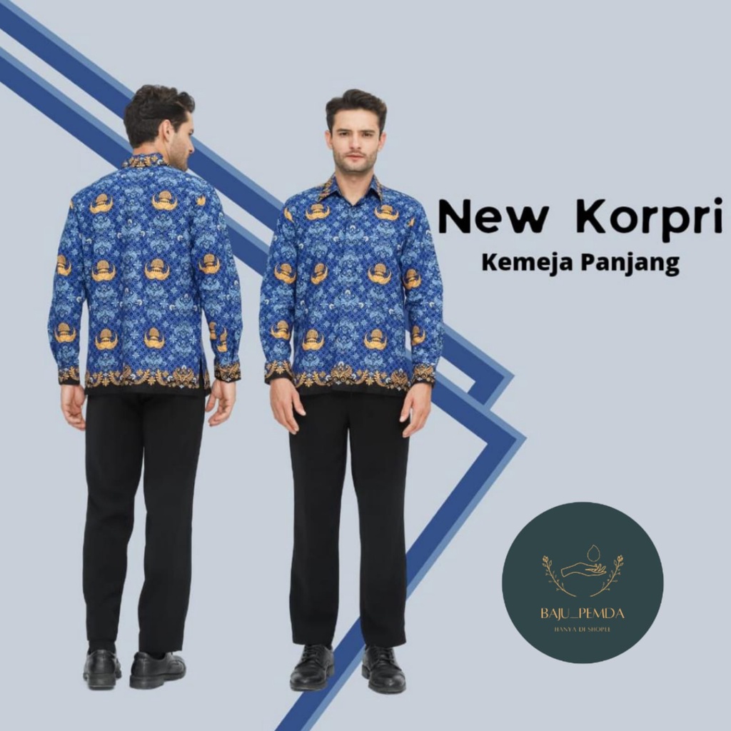 Batik Korpri Terbaru Baju Atasan Korpri New Bahan Katun Puring Seragam Batik Korpri Pria Batik Korpr