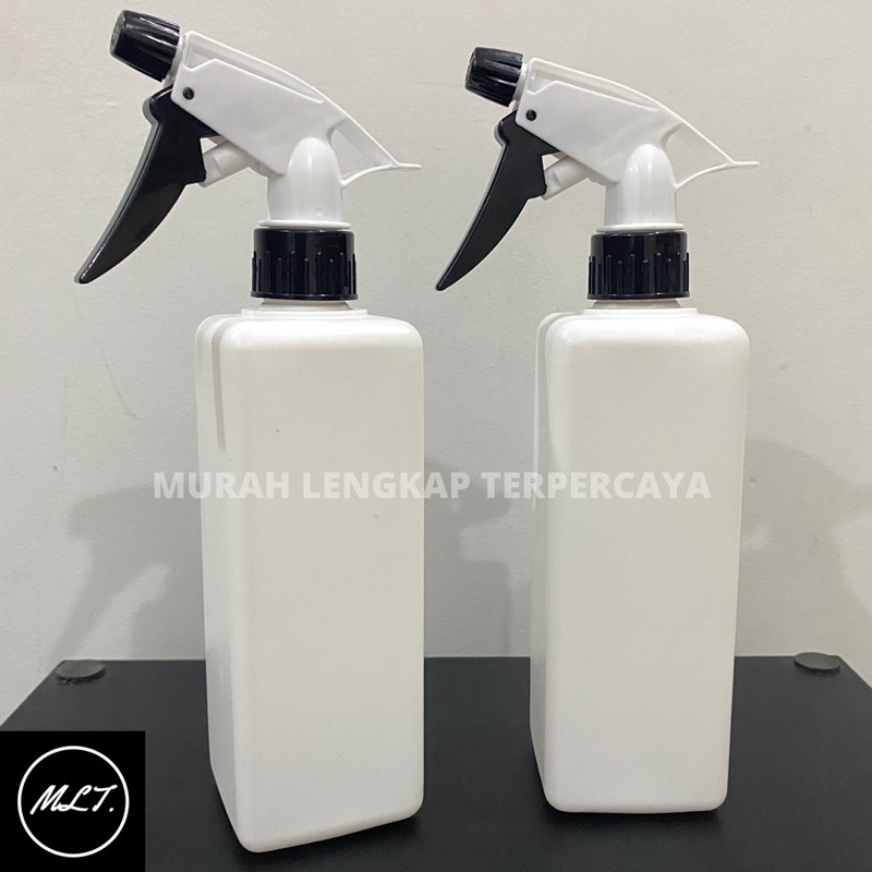 BOTOL KOTAK 500ML PUTIH HDPE BIG TRIGGER SPRAY TRIGER 500ML KOTAK SUSU 500ML SPRAY TRIGGER BIG HITAM PUTIH DOFF DOVE HDPE