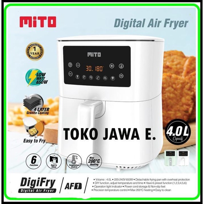 Mito Af1 Air Fryer/Deep Fryer Digital/Penggorengan Listrik