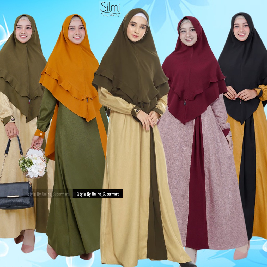 Shanum Dress Gamis Set Khimar Busana Muslim Branded