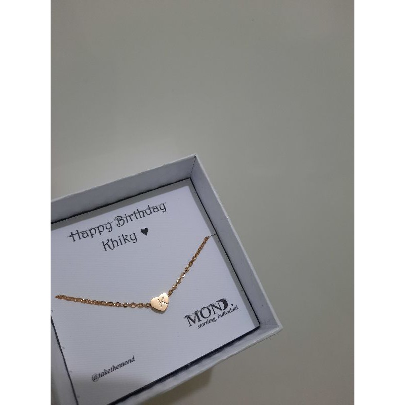 Kalung inisial love kalung anti karat
