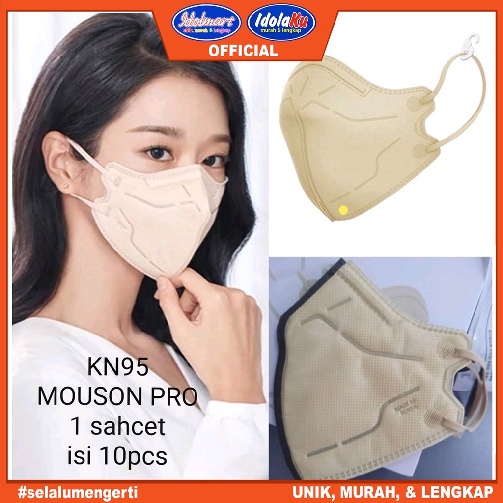 IDOLMART Masker KN95 Warna Mouson Pro 5ply isi 10pcs Surabaya