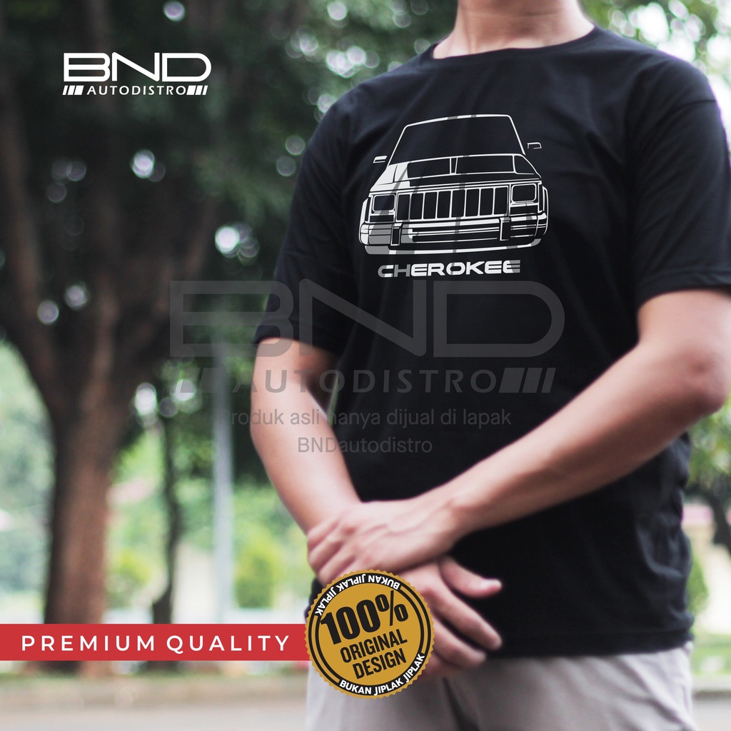 Kaos Jeep Cherokee XJ FRONT - T-Shirt Offroad Jip Kaos Cherokee Kaos Distro