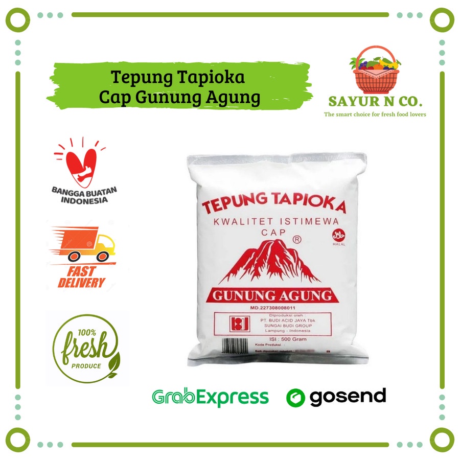 

Tepung Tapioka Cap Gunung Agung 500gr | Sayur N Co Bekasi